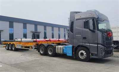 3-Axle 40ft Refrigerated Container Skeleton Semi-trailer with Airbag Lifting Axle & BPW Axles